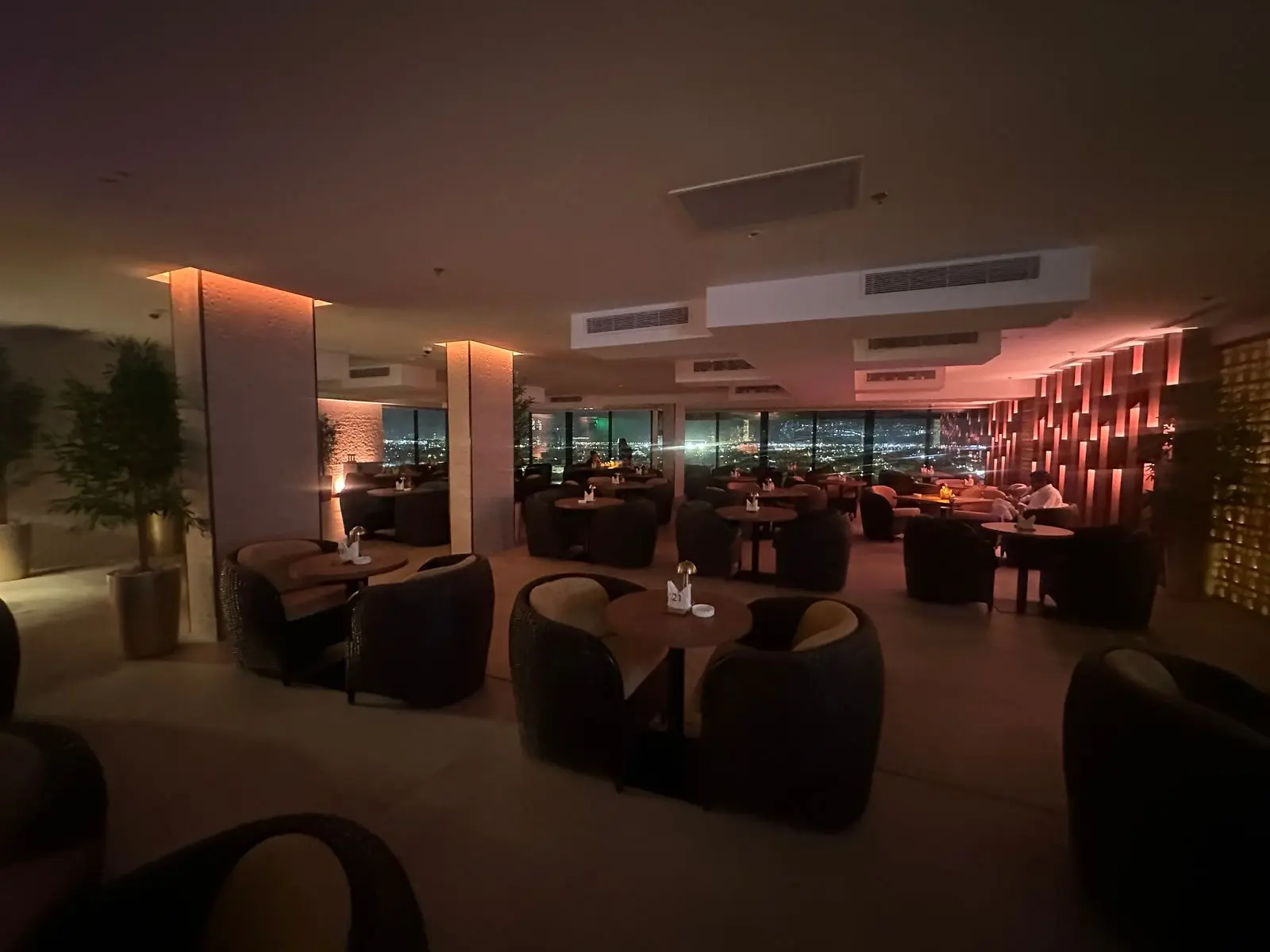 Mishkat Rooftop Lounge at night