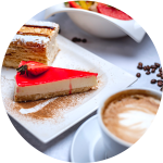 French Cakes with coffe