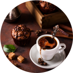 Muffins with coffe