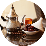 Saudi Coffee Dalla with dates
